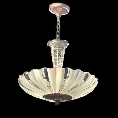 Antique Art Deco Pendant Light(Rewired)