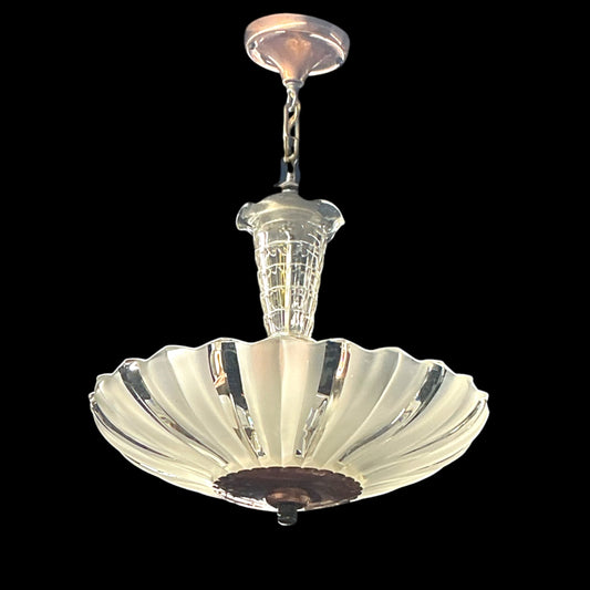 Antique Art Deco Pendant Light(Rewired)