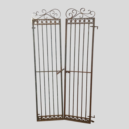 Antique Iron Garden Gate Set