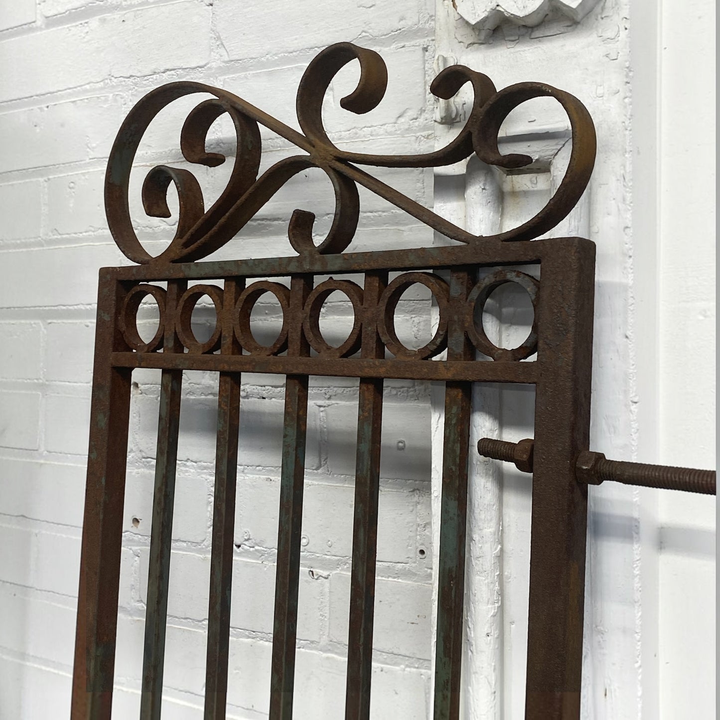 Antique Iron Garden Gate Set