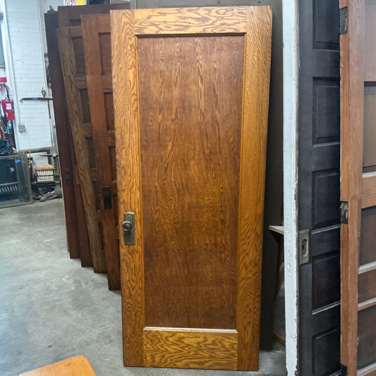 Vintage Oak Flat Panel Interior Door