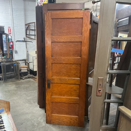 Antique Oak Five Panel Interior Door