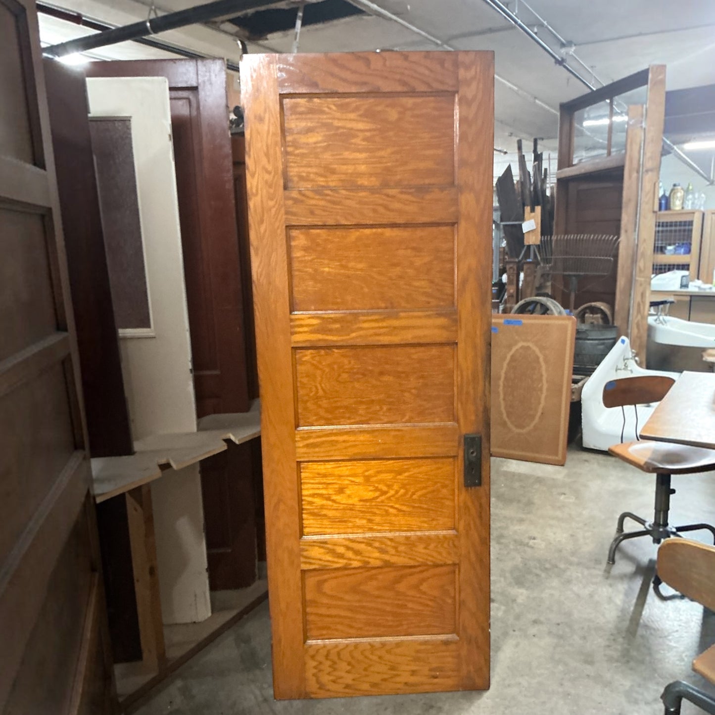Antique Oak Five Panel Interior Door