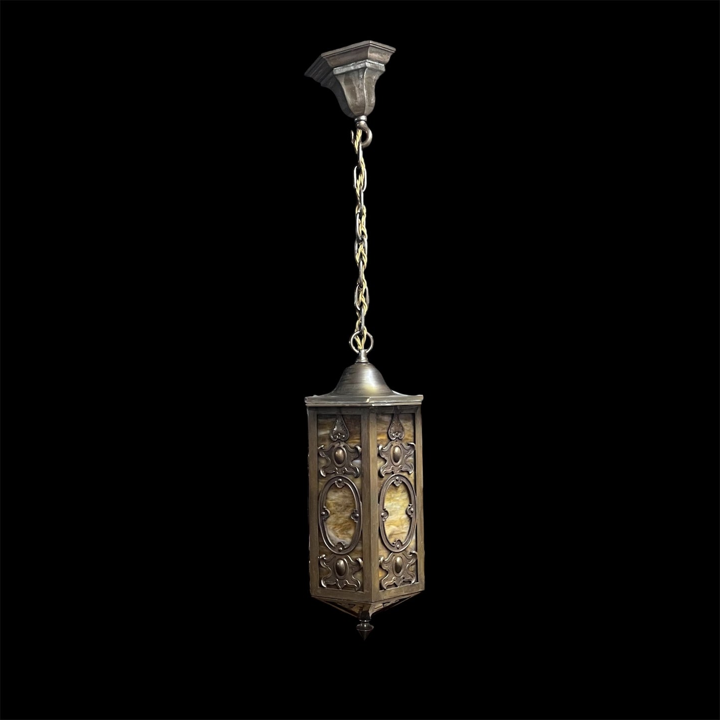 Antique Spanish/Gothic Pendant Light(Rewired)