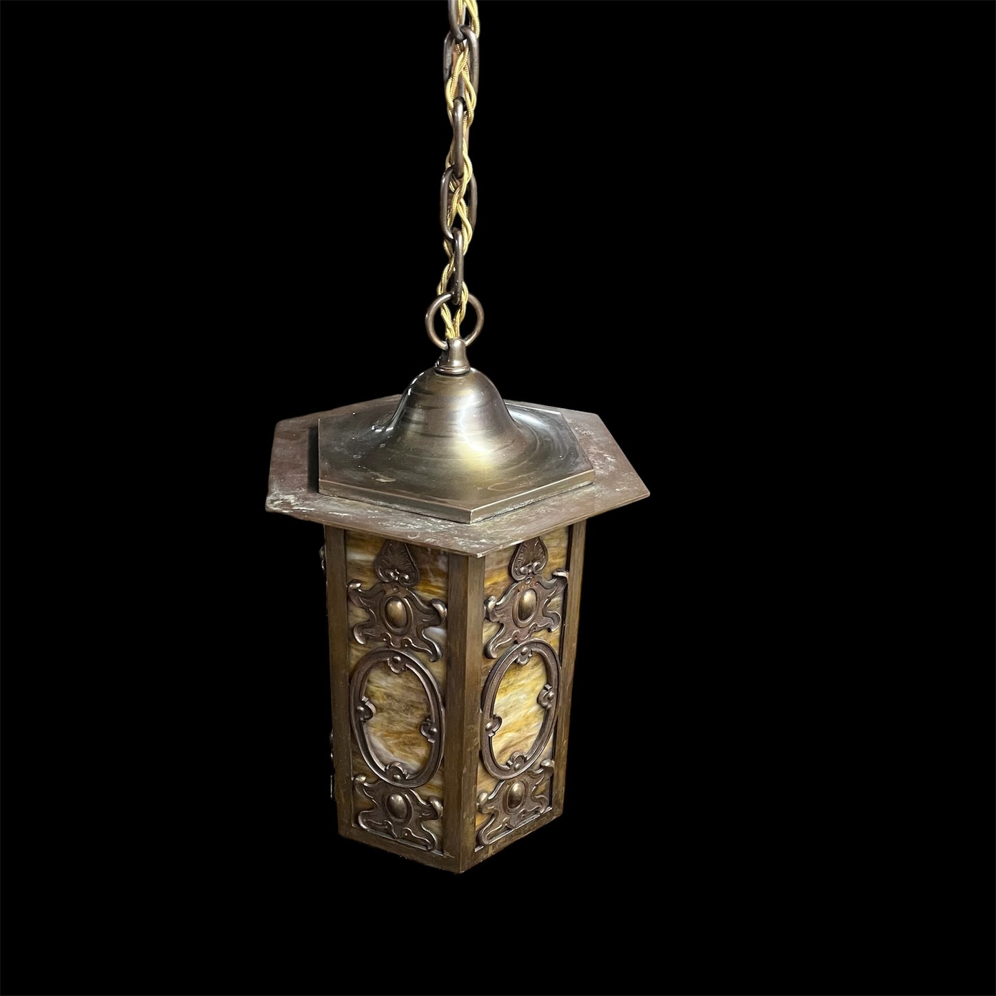 Antique Spanish/Gothic Pendant Light(Rewired)