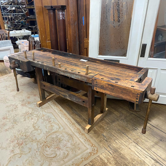Antique Wood Work Bench