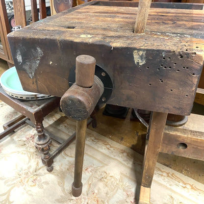 Antique Wood Work Bench