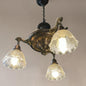 Antique Brass Pan Chandelier   (Rewired)