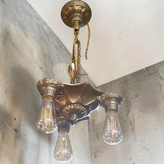 Antique Art Deco Ceiling Fixture     (Rewired)