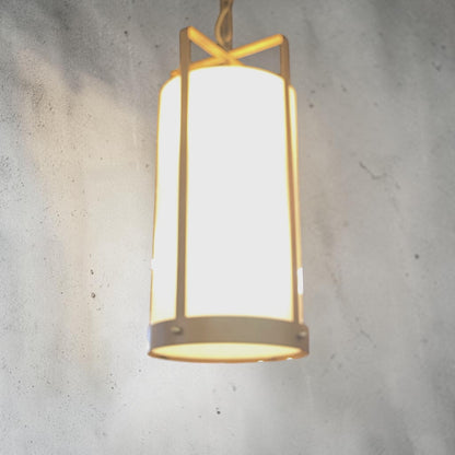 Antique Midcentury Brass Pendant Light        (Rewired)