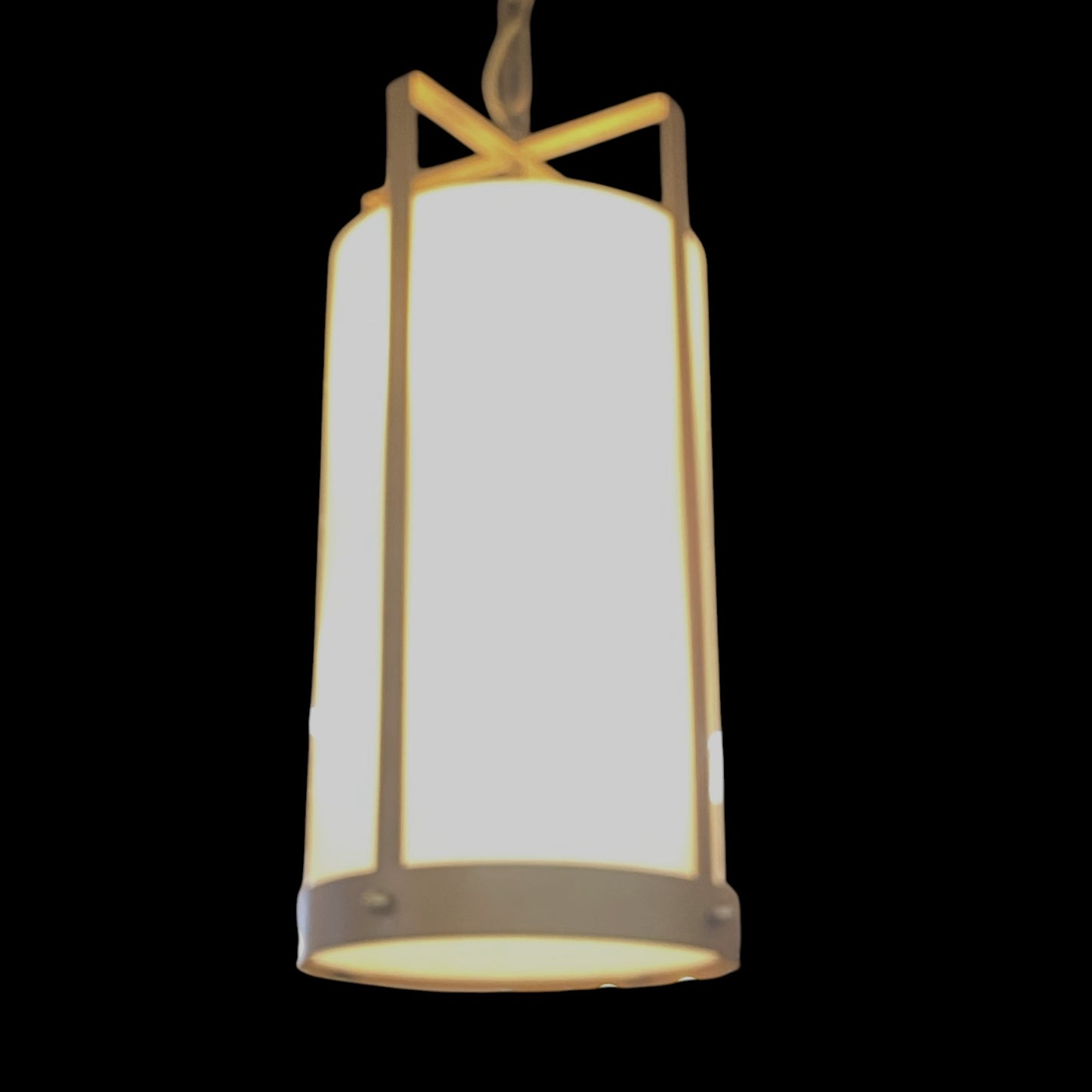 Antique Midcentury Brass Pendant Light        (Rewired)