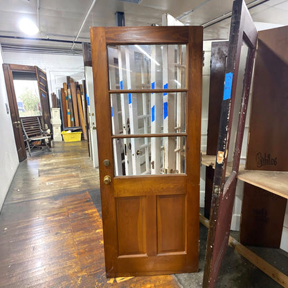 Antique Three Pane/Two Panel Exterior Door