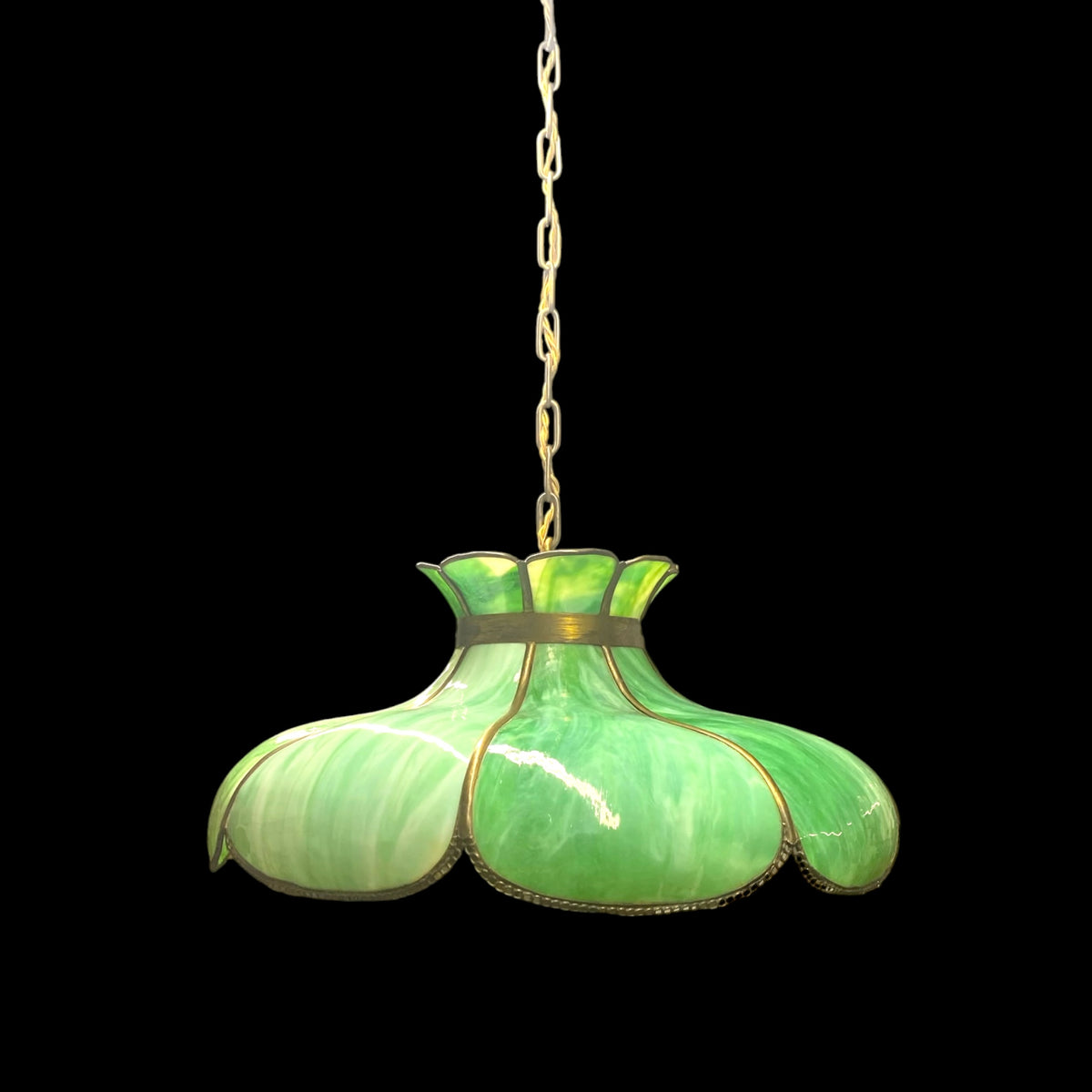 Antique Nouveau/Arts & Crafts Pendant Light(Rewired)