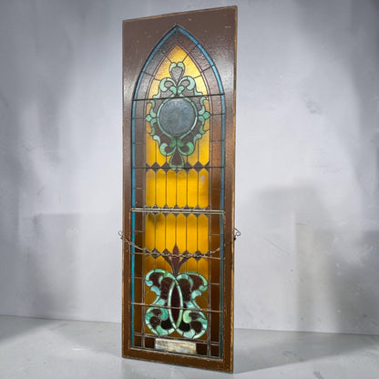 Large Antique Stained Glass Window