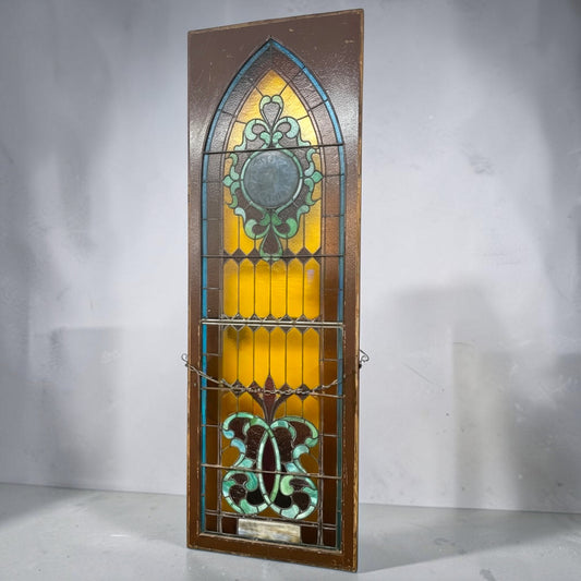 Large Antique Stained Glass Window
