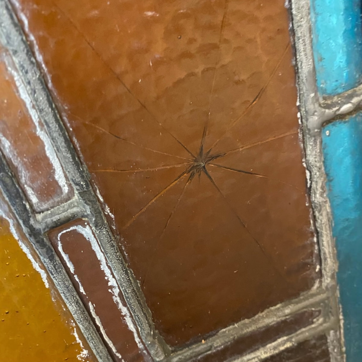 Large Antique Stained Glass Window