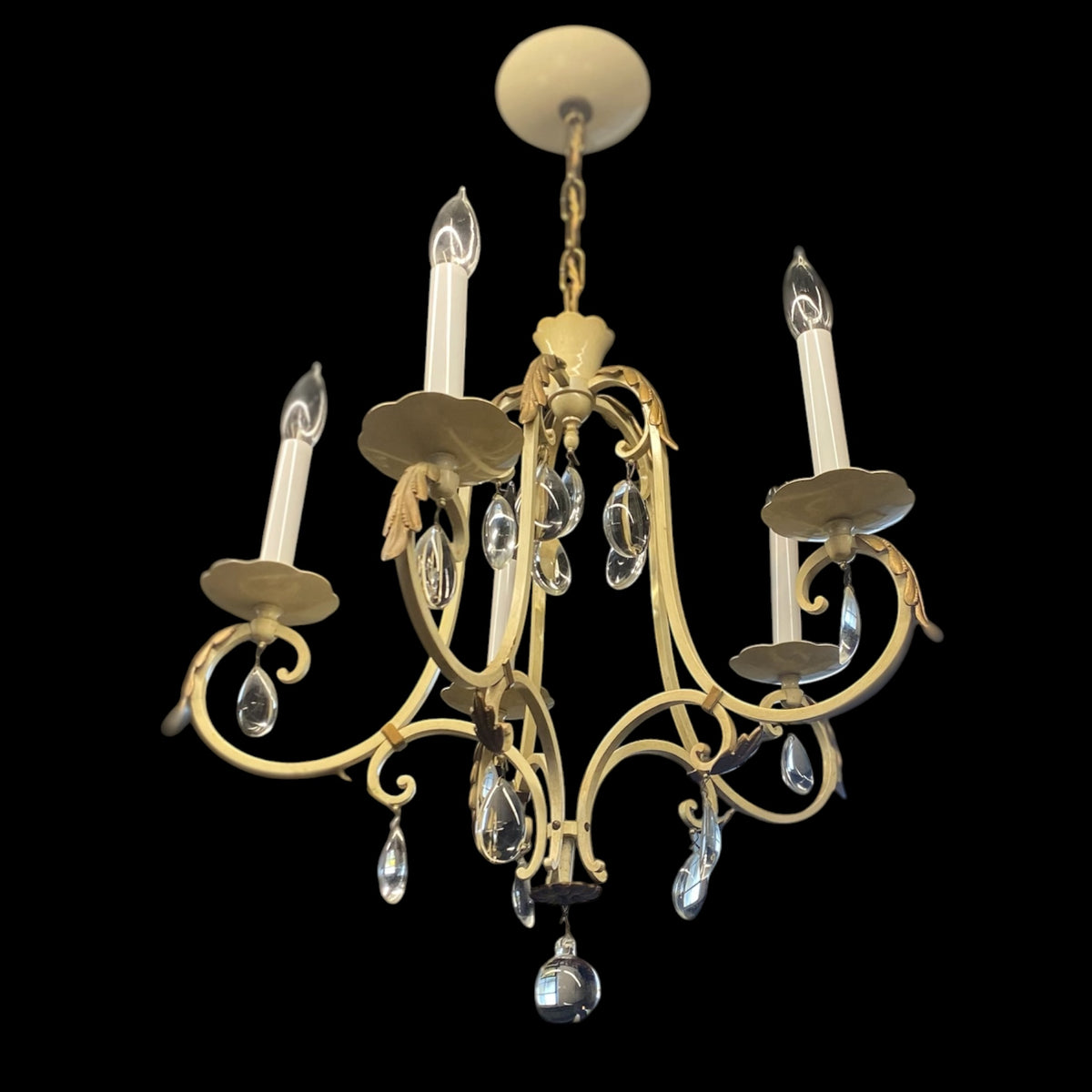 Vintage Midcentury ‘Shabby Chic’ Chandelier(Rewired)