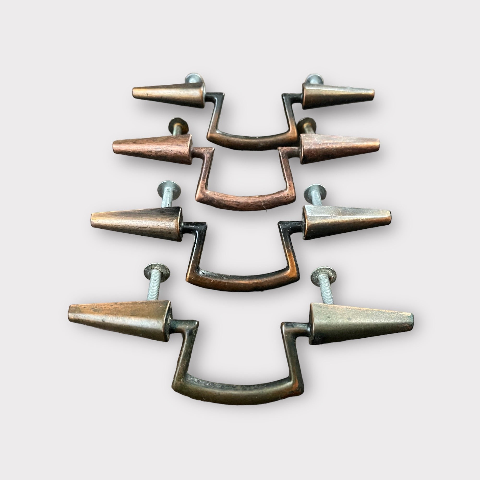 12 Mid-Century Drawer Pulls With Copper Finish