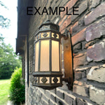 Load image into Gallery viewer, Pair of Large Antique Cast Bronze Exterior Sconces
