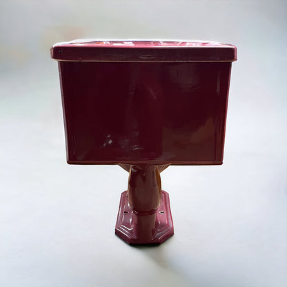 Vintage Mid-Century "Standard" Burgundy Red Porcelain Toilet