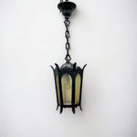 Load image into Gallery viewer, Antique Iron Gothic/Tudor Style Pendant Light - Restored/Rewired
