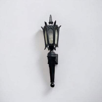 Antique Iron Gothic/Tudor Style Sconce Light - Restored/Rewired