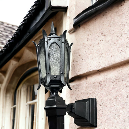 Antique Iron Gothic/Tudor Style Sconce Light - Restored/Rewired