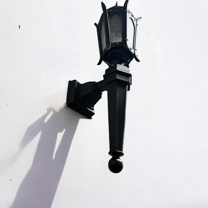 Antique Iron Gothic/Tudor Style Sconce Light - Restored/Rewired