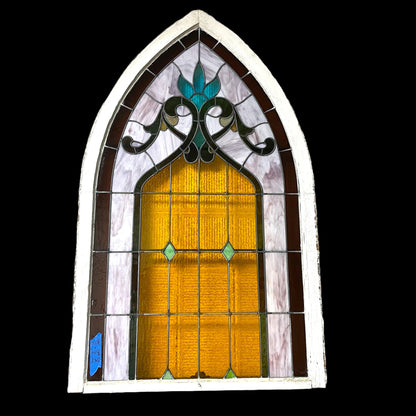 Large Antique Stained Glass Window