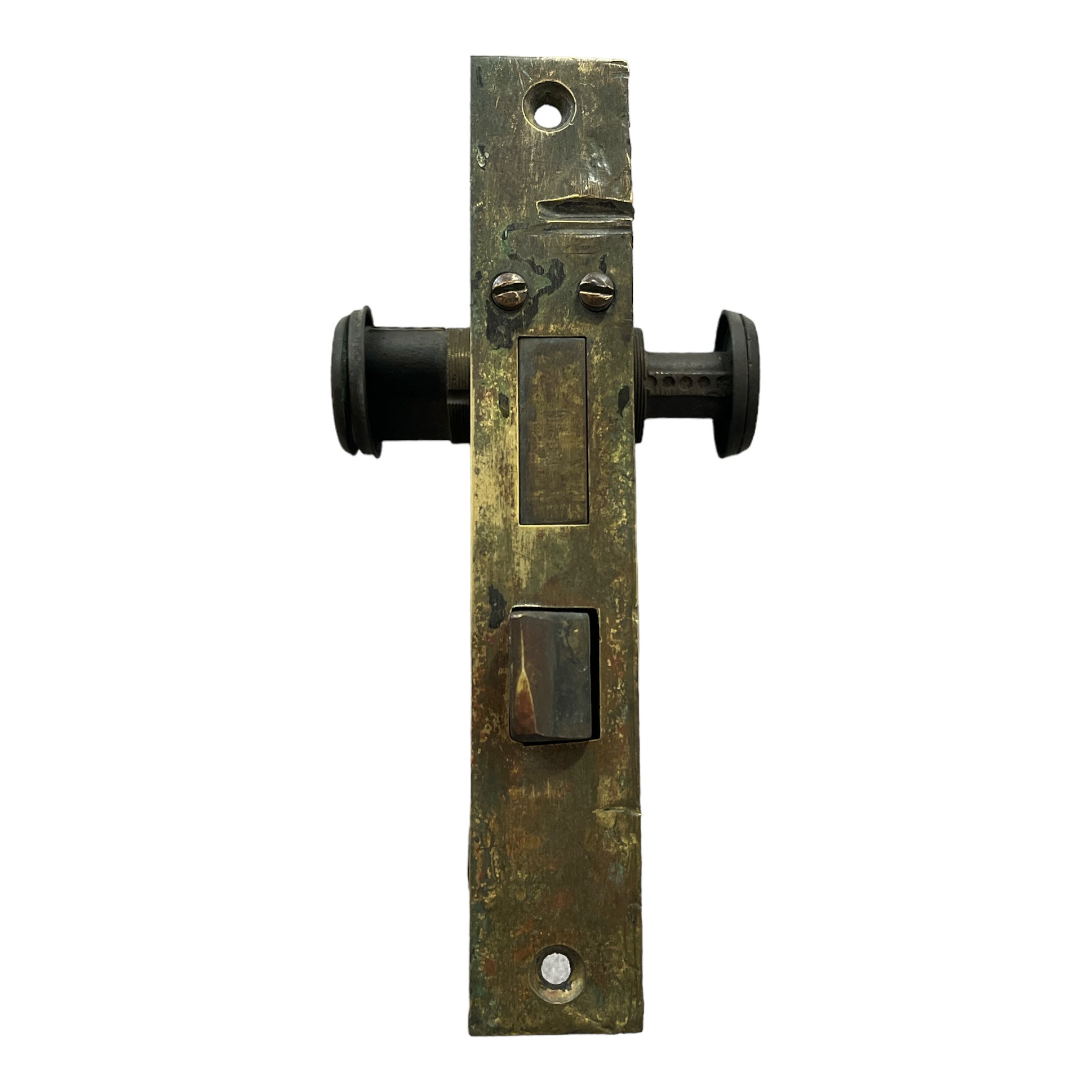 Large Antique Hadrain Exterior Door Hardware Set with Mortise Lock