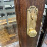 Load image into Gallery viewer, Antique Mahagony Exterior Door with Cast Brass Hardware and Beveled Glass
