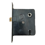 Load image into Gallery viewer, Antique Japanned Reading (RHC) Door Mortise Lock
