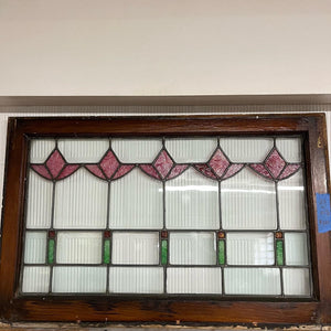 Antique Stained Glass Window - Tulips