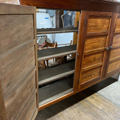 Antique Douglas Fir Cabinet with Original Hardare