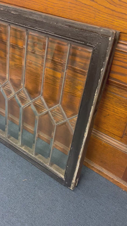 Antique Beveled Leaded Glass Window