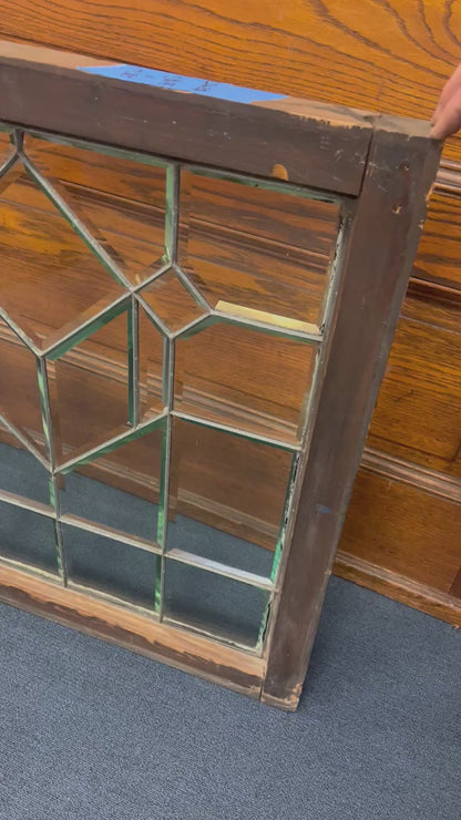 Antique Beveled Glass Leaded Window