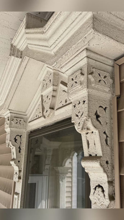 Antique Window Surround and Pediment from 1858 Victorian House
