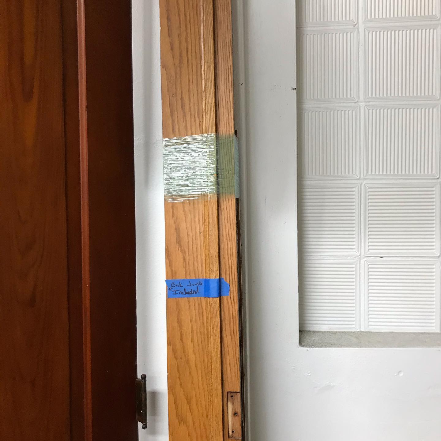 Antique 1880s 8ft. Tall Door with Frame/Jamb