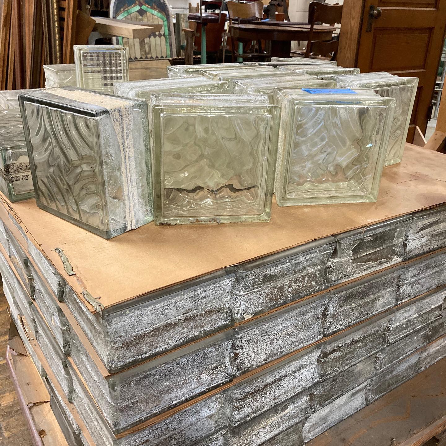 Antique Salvaged Glass Blocks