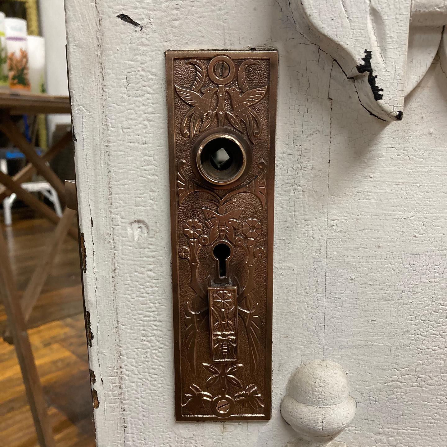 Ornate Antique 1870s Door with Half Glass
