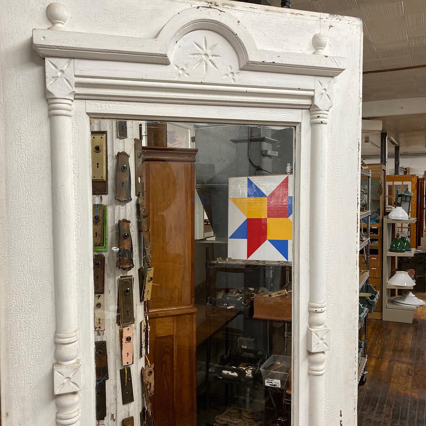 Ornate Antique 1870s Door with Half Glass