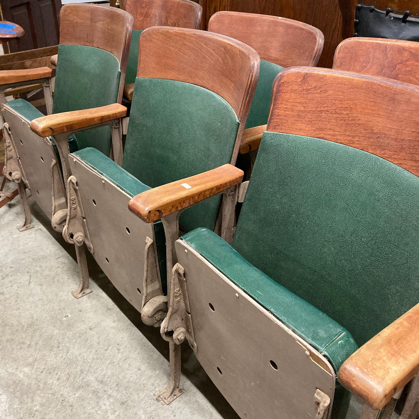Antique Theatre Seats - Come in rows of 2, 3 or 4 seats