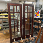 Load image into Gallery viewer, Antique Pocket Doors with Original Glass, Hardware, and Tracks
