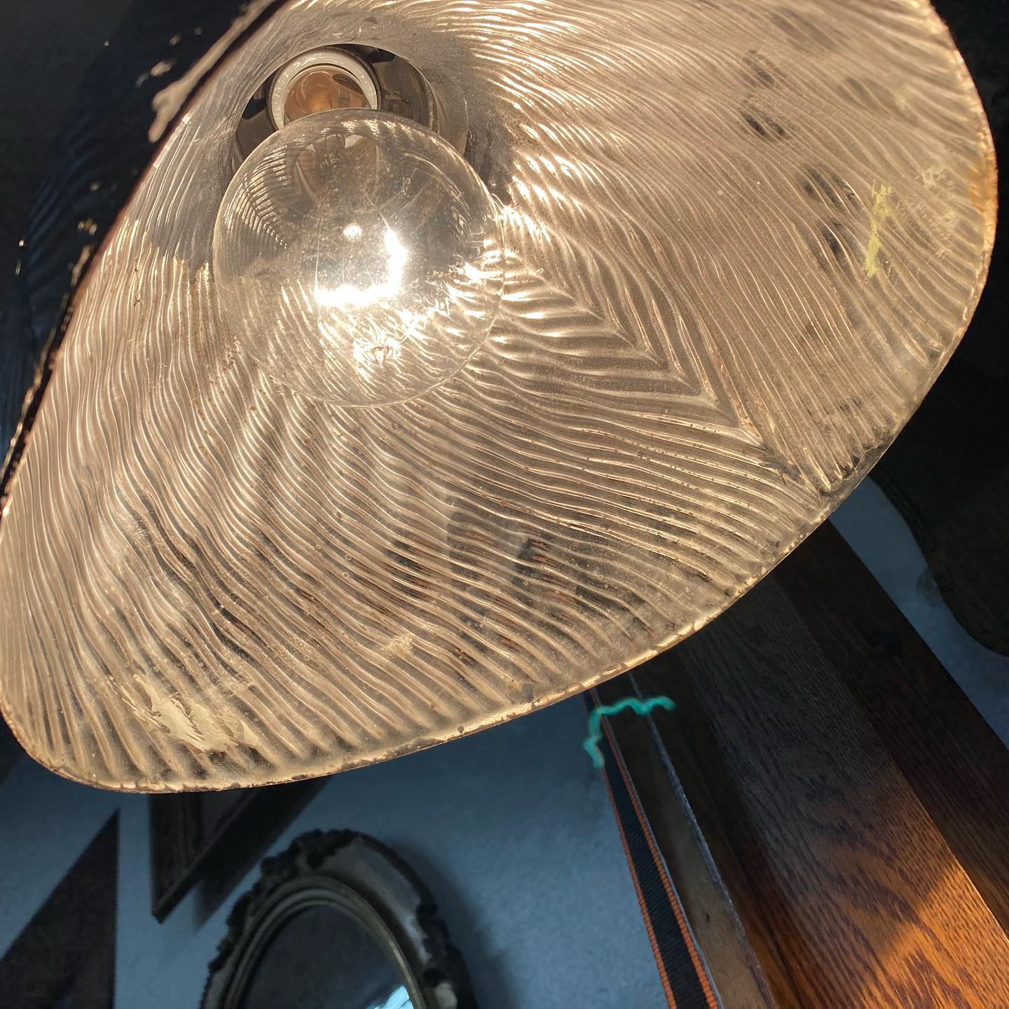 Custom Made 1930s X-Ray Brand Glass Shade Light