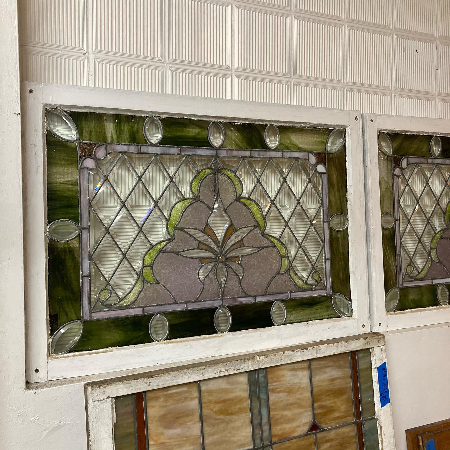 Antique Beveled Stained Glass Windows