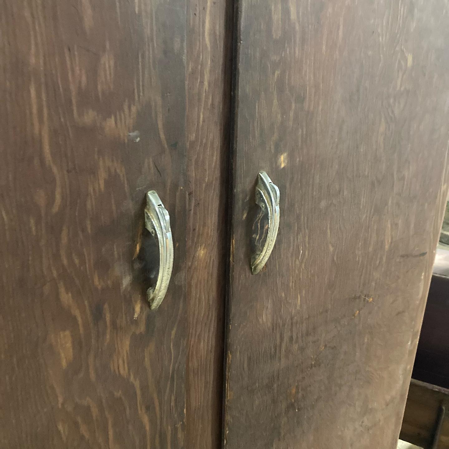 Vintage Industrial Wood Coat Closet/Locker