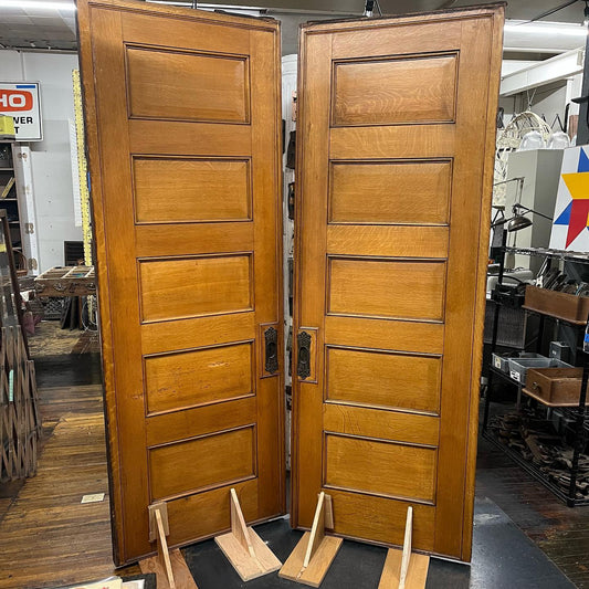 Antique Oak Pocket Doors