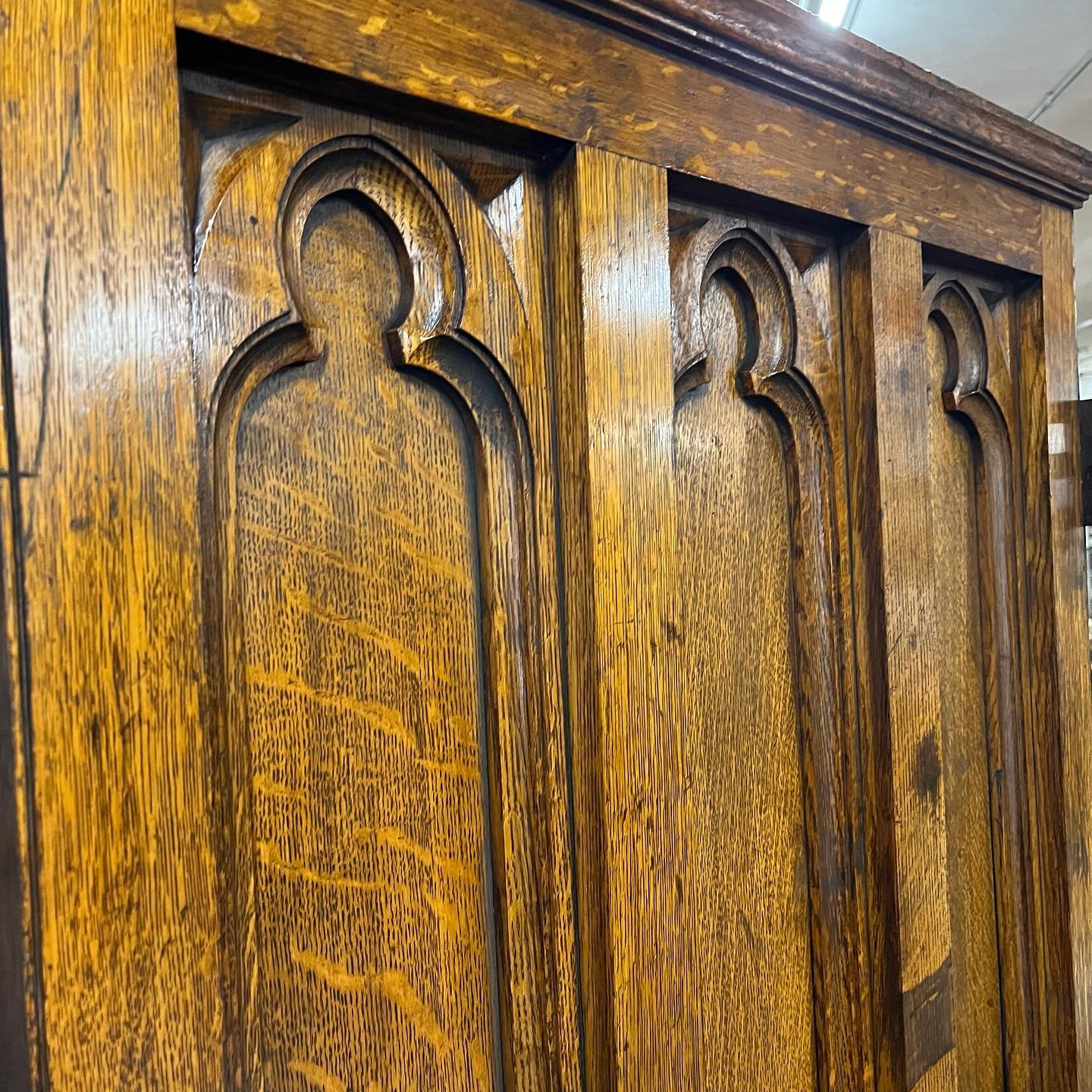 Antique Quarter Sawn Oak Church Door