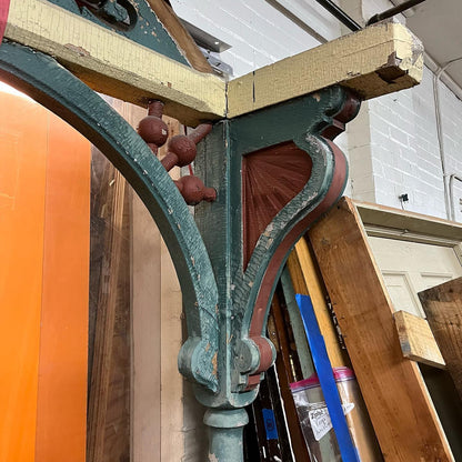 Victorian Front Porch Columns, Peak, and Fret Work