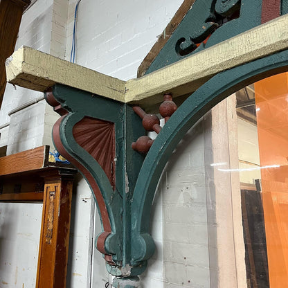 Victorian Front Porch Columns, Peak, and Fret Work